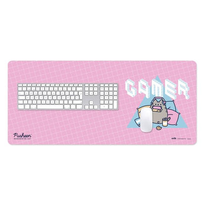 Alfombrilla gaming rosa de Pusheen para teclado y ratón