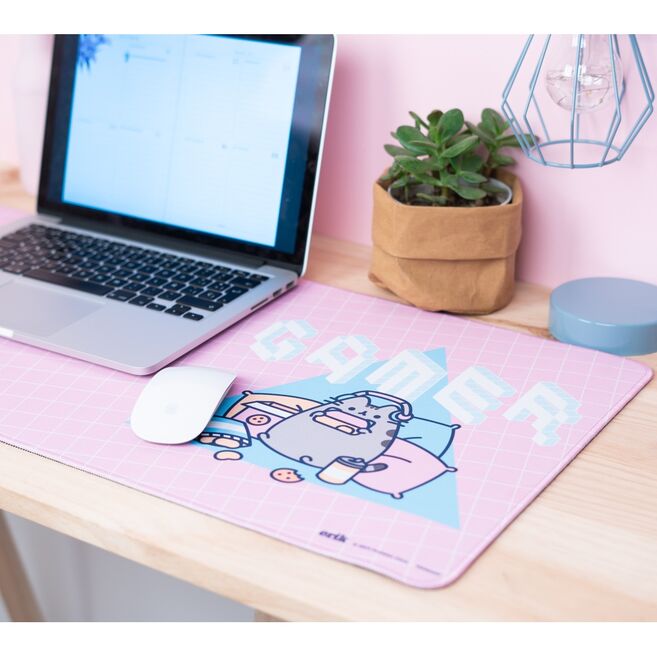 Alfombrilla gaming rosa de Pusheen para teclado y ratón - 8