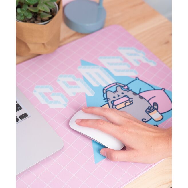 Alfombrilla gaming rosa de Pusheen para teclado y ratón - 9