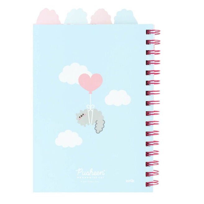 Cuaderno A5 Purrfect Love de Pusheen azul con corazón rojo - 2