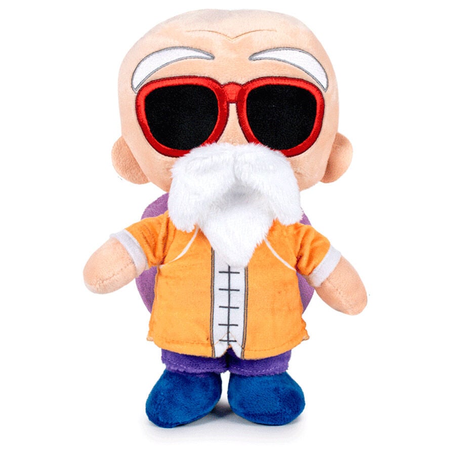 Peluche de Kame Sennin de Dragon Ball con traje naranja