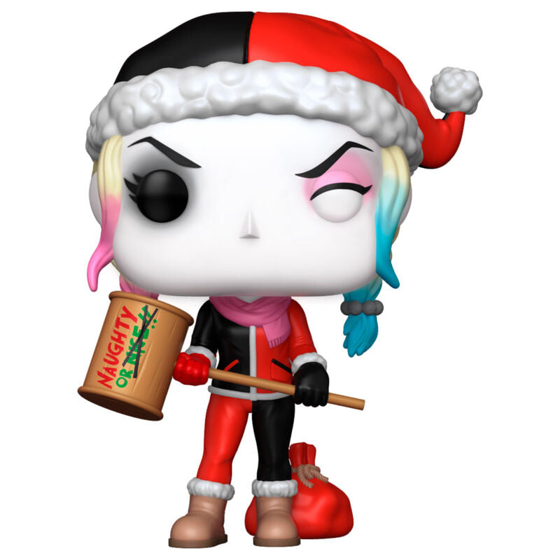 Figura Funko POP! Harley Quinn Holiday de DC Comics con gorro navideño en caja - 2
