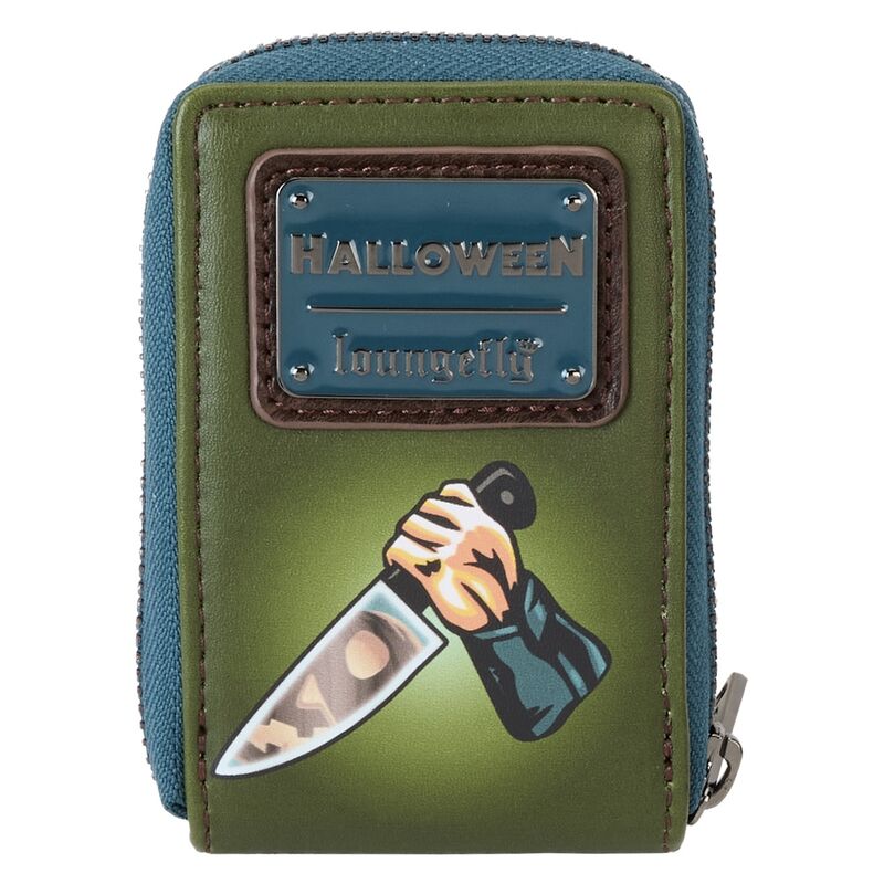 Tarjetero Loungefly de Michael Myers Halloween con diseño de cuchillo