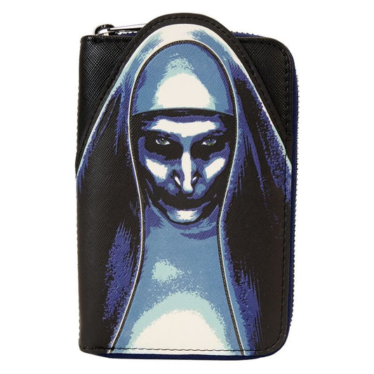 Cartera Loungefly de La Monja en tonos negros y azules