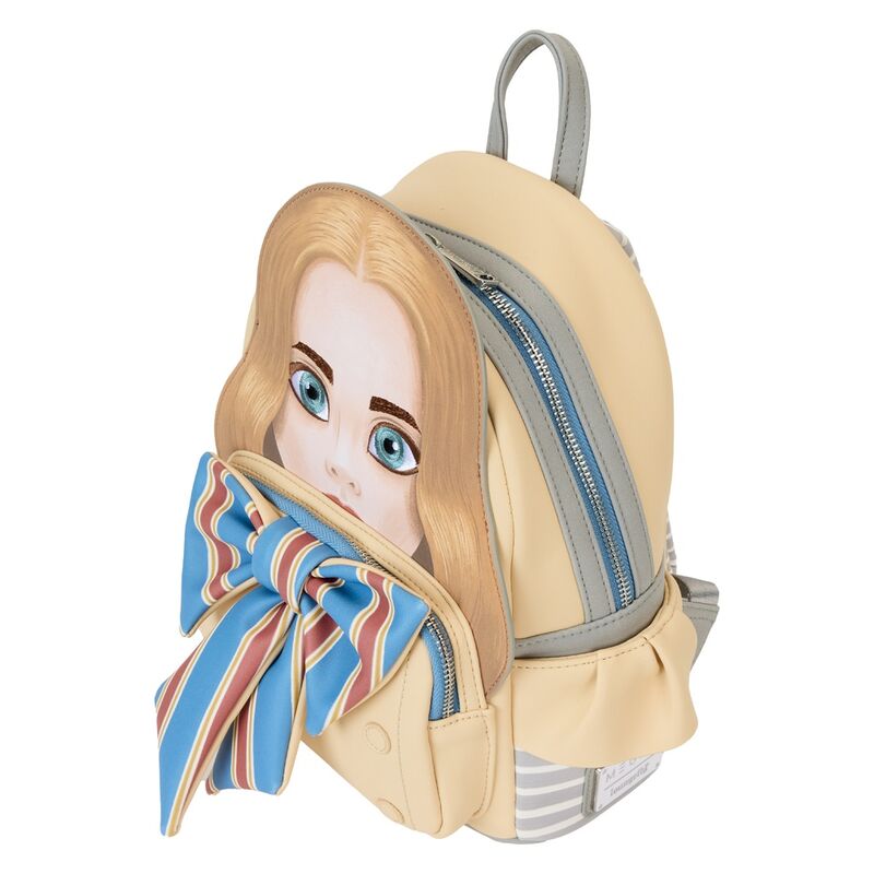 Mochila Loungefly de M3GAN con gran lazo de rayas - 3