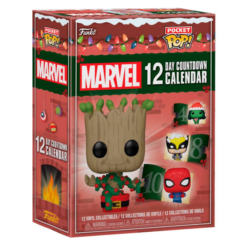 Calendario Marvel FUNKO de 12 días con figuras Pocket Pop!