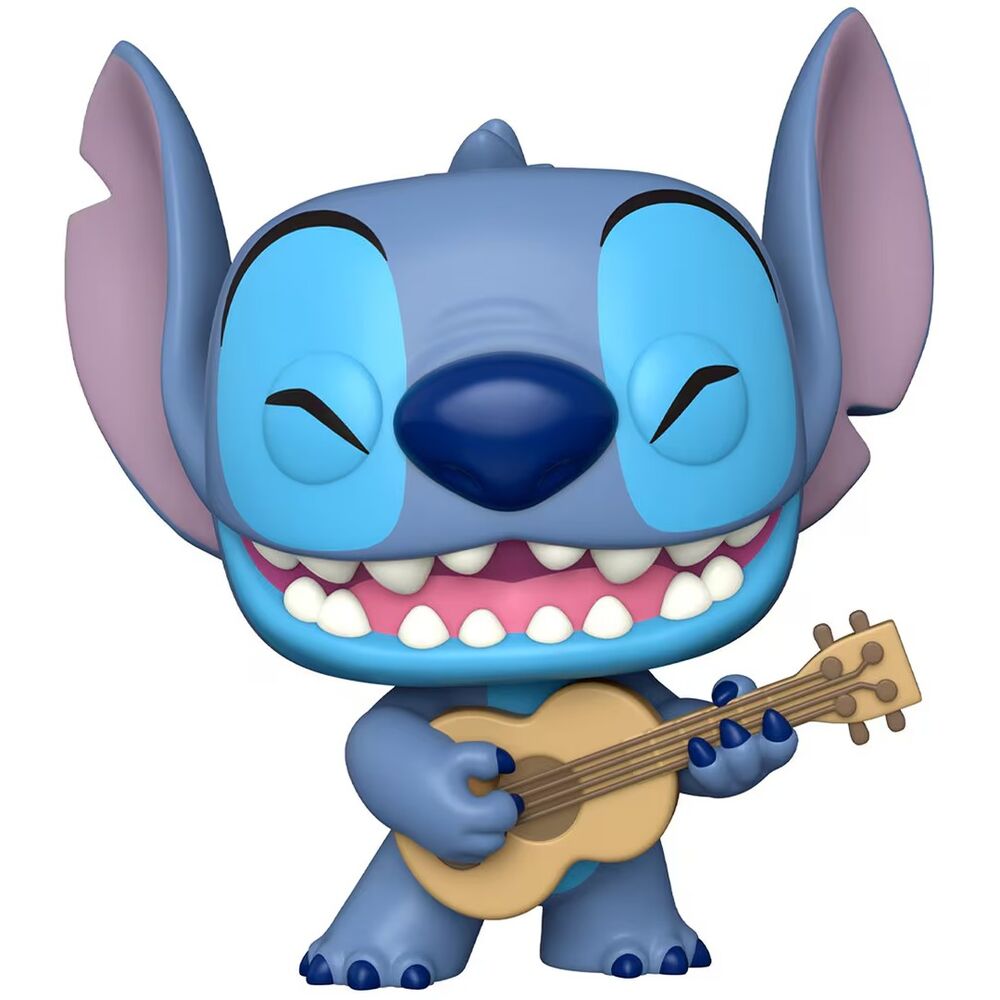 Figura Funko POP! grande de Stitch con ukelele en su caja - 2