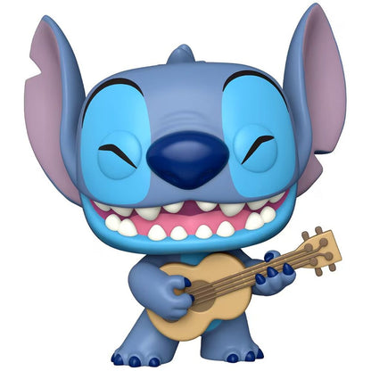 Figura Funko POP! grande de Stitch con ukelele en su caja - 2