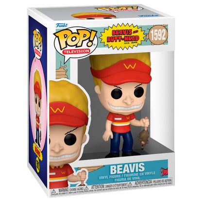 Figura Funko POP! de Beavis con gorra roja y una rata - 2