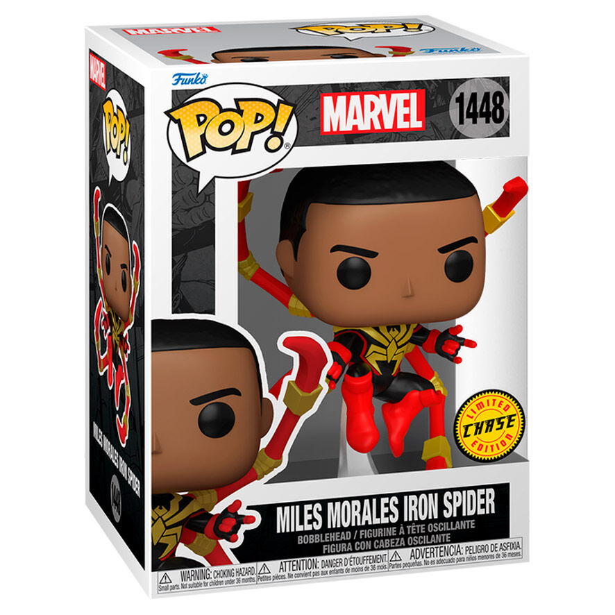 Figura Funko POP! de Miles Morales Iron Spider con extensiones arácnidas rojas - 3