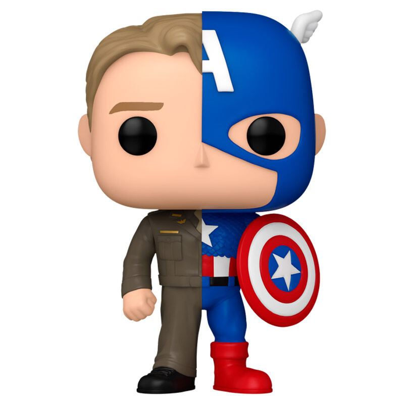 Figura Funko POP! de Steve Rogers como Capitán América en caja - 2