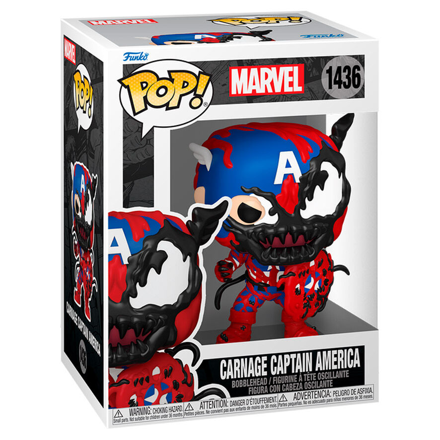 Figura Funko POP! de Carnage combinado con Capitán América - 2