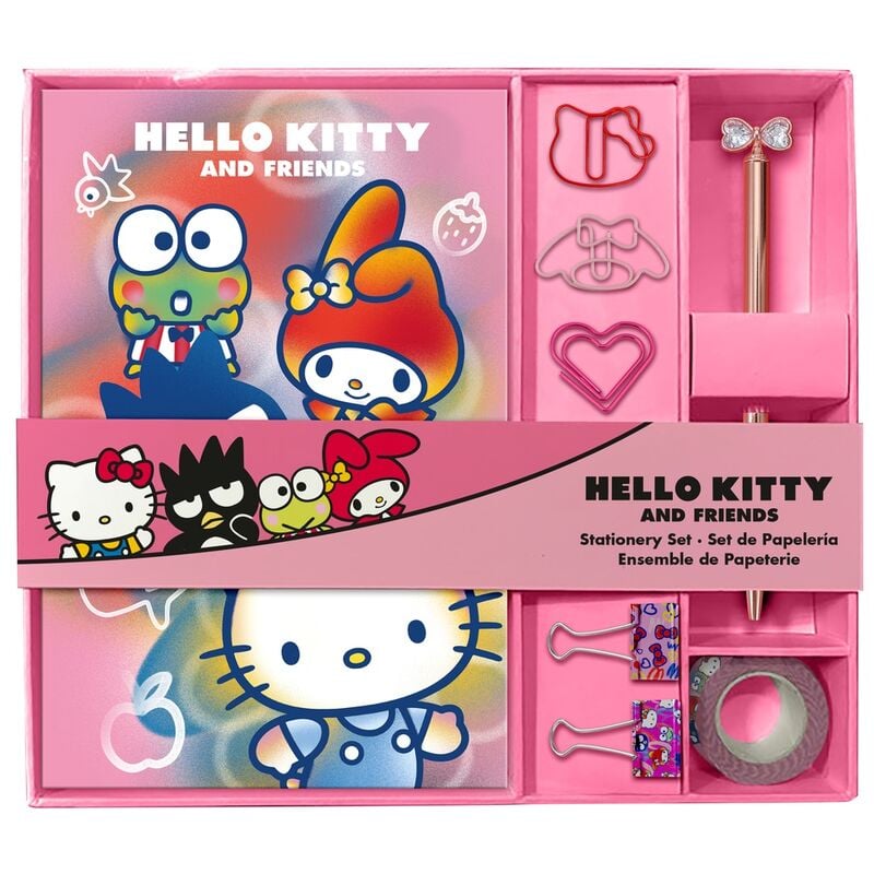 Set de papelería Hello Kitty and Friends con cuaderno y accesorios