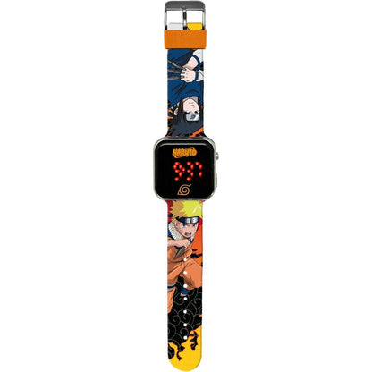 Reloj LED Naruto Shippuden con Naruto y Sasuke en la correa