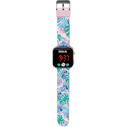 Reloj LED Disney Stitch con correa estampada tropical - 2