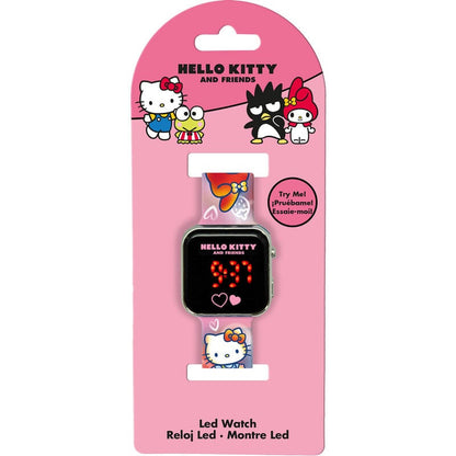 Reloj LED rosa de Hello Kitty and Friends