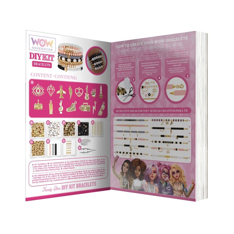 Kit WOW Generation para crear pulseras con cuentas y charms dorados - 2