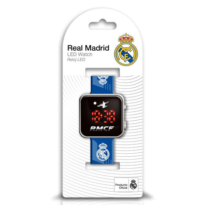 Reloj LED azul del Real Madrid con pantalla digital roja - 2