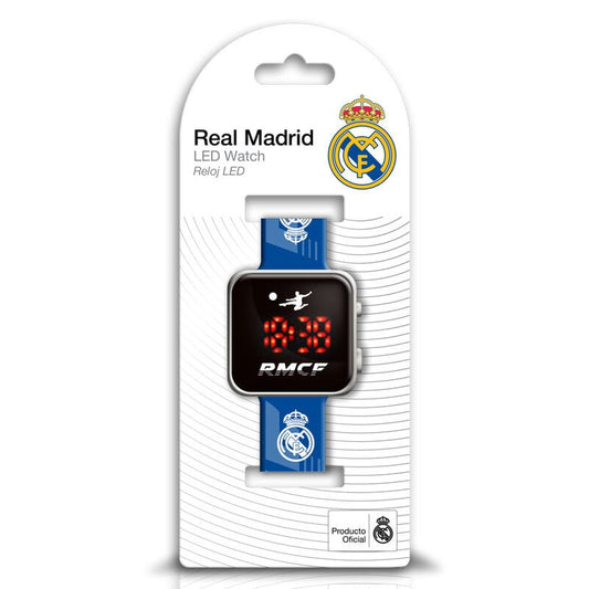 Reloj LED azul del Real Madrid con pantalla digital roja - 2