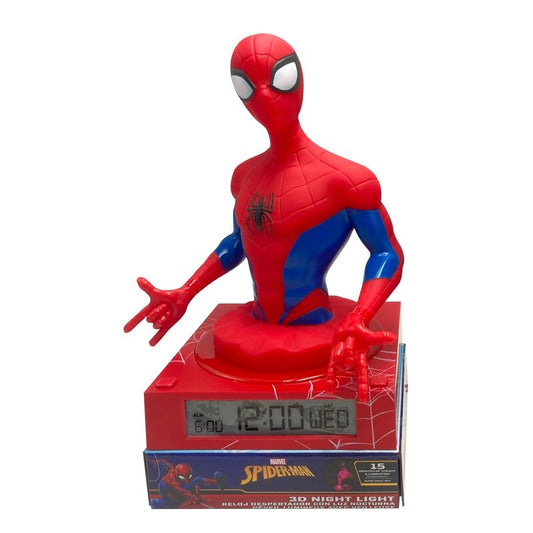 Lámpara 3D de Spider-Man Marvel con despertador digital - 2