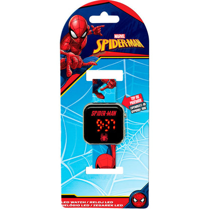 Reloj LED Spider-Man Marvel con correa azul estampada - 2
