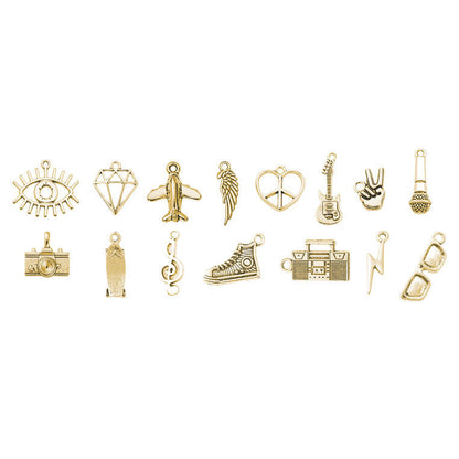 Kit WOW Generation para crear pulseras con cuentas y charms dorados - 3