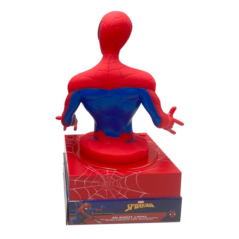 Lámpara 3D de Spider-Man Marvel con despertador digital - 3