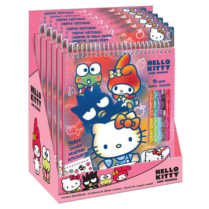 Set de colorear Hello Kitty con cuaderno, lápices de colores y pegatinas - 4