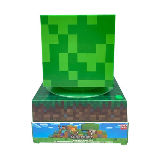 Lámpara 3D de Minecraft con despertador digital y diseño de Creeper - 4