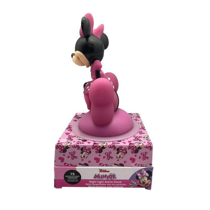 Lámpara 3D rosa de Minnie Disney con despertador digital - 4