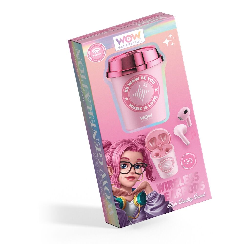 Auriculares inalámbricos WOW GENERATION con estuche tipo vaso en colores surtidos - 3