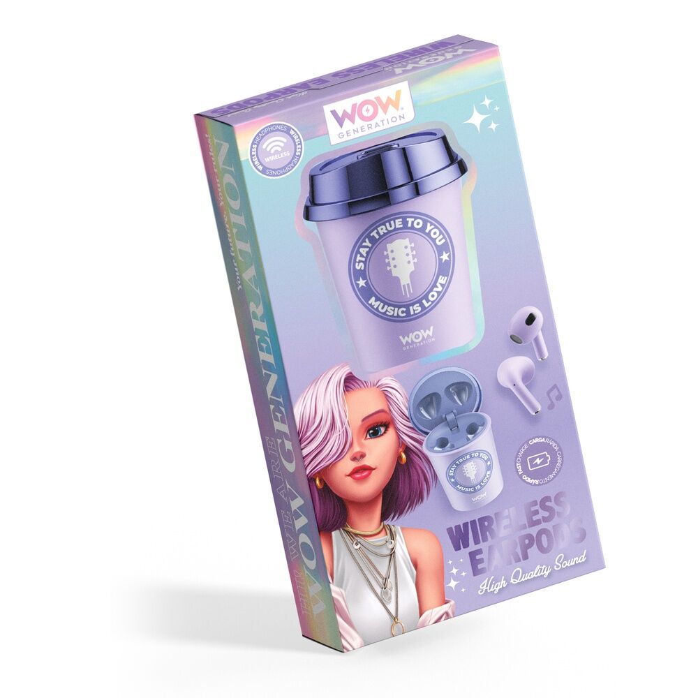 Auriculares inalámbricos WOW GENERATION con estuche tipo vaso en colores surtidos - 2