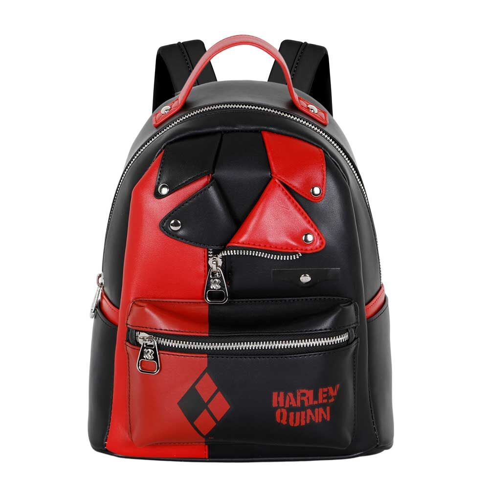 Mochila negra y roja de Harley Quinn DC Comics