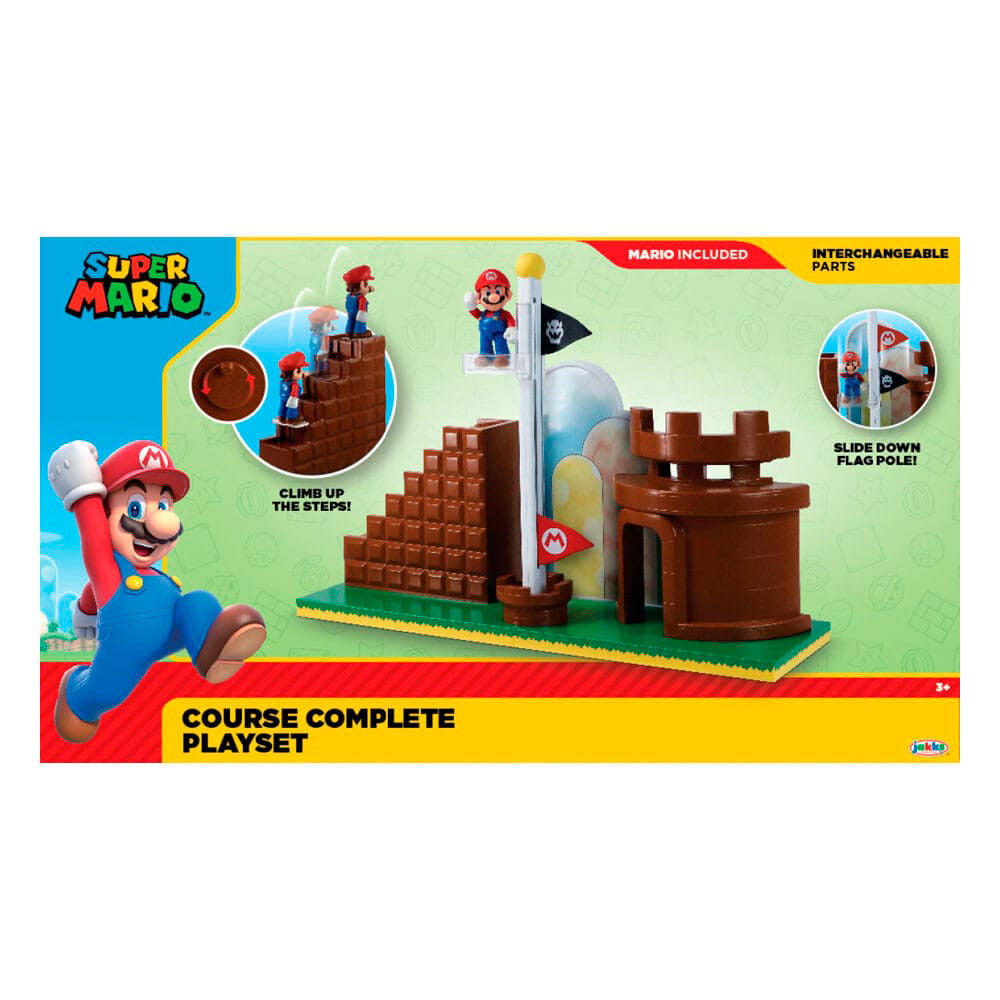Playset final de nivel de Super Mario Bros con figura de Mario - 2