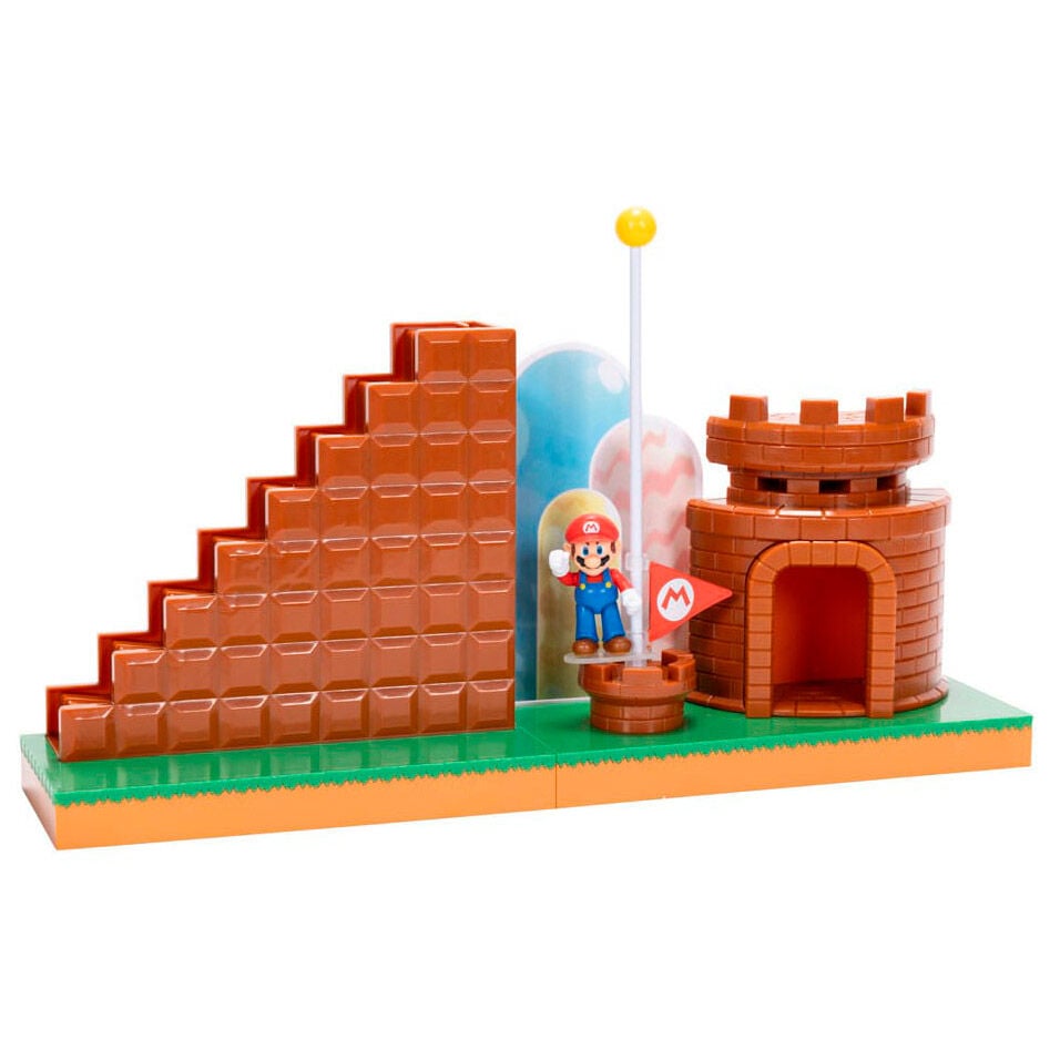 Playset final de nivel de Super Mario Bros con figura de Mario - 3