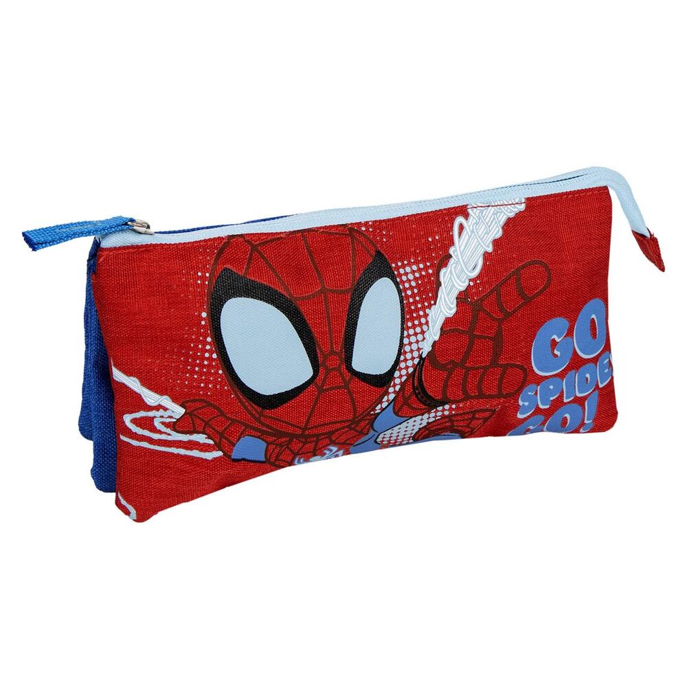 Portatodo triple Spidey Marvel rojo y azul de CERDÁ