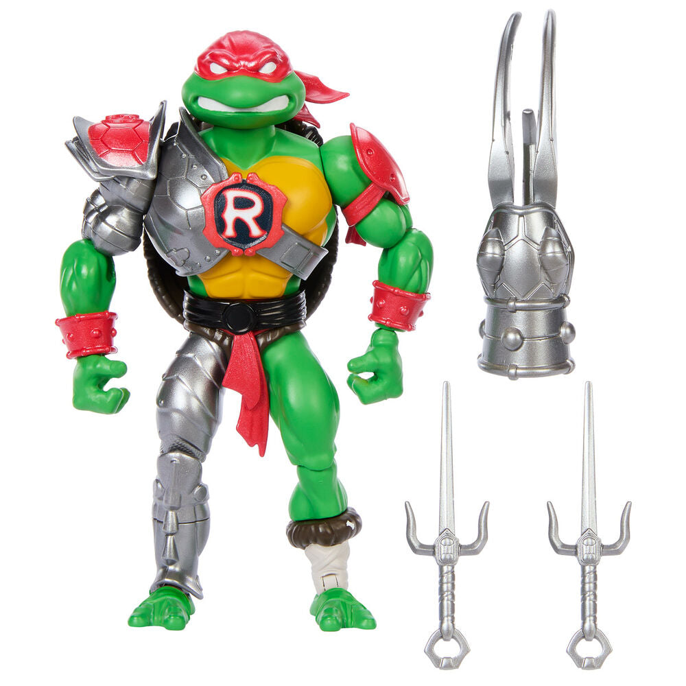 Figura articulada de Raphael Turtles of Grayskull con armadura y espadas sai - 2