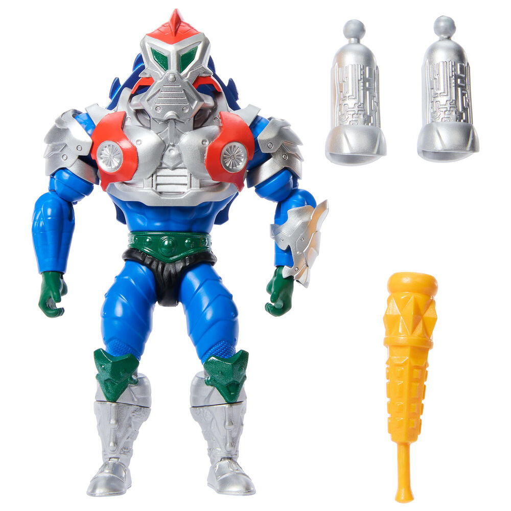 Figura articulada Mekaneck Turtles of Grayskull con escudo y garrote - 2