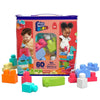 Bolsa rosa FISHER-PRICE MEGA BLOKS con 60 bloques de construcción