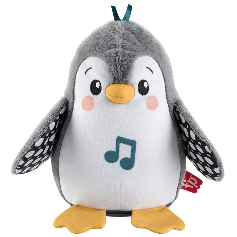 Pingüino de peluche musical Fisher-Price con alas estampadas