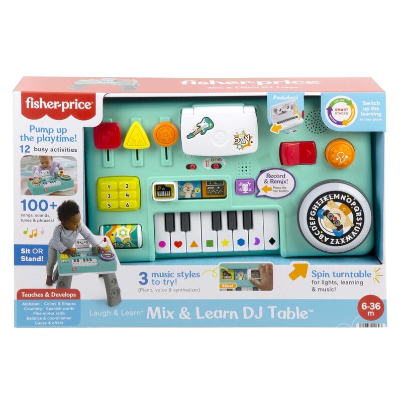 Mesa de mezclas DJ musical Fisher-Price con piano y actividades - 2