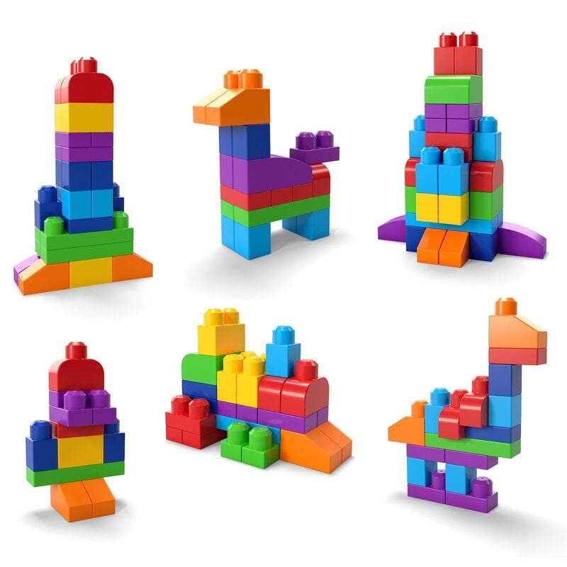 Bolsa azul FISHER-PRICE MEGA Bloks con bloques de colores - 4