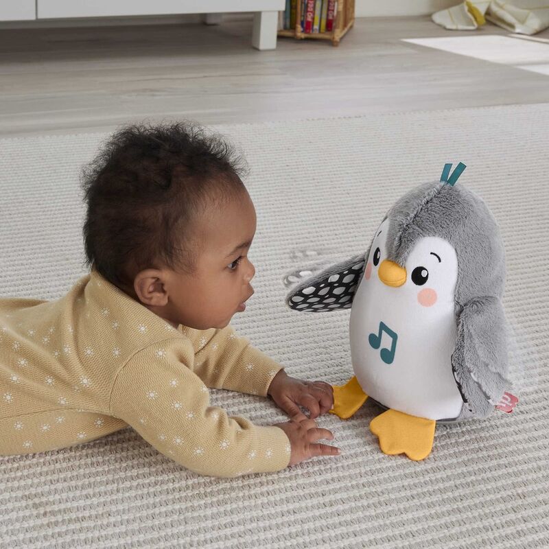 Pingüino de peluche musical Fisher-Price con alas estampadas - 4