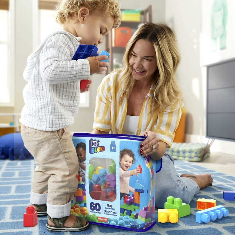 Bolsa azul FISHER-PRICE MEGA Bloks con bloques de colores - 5