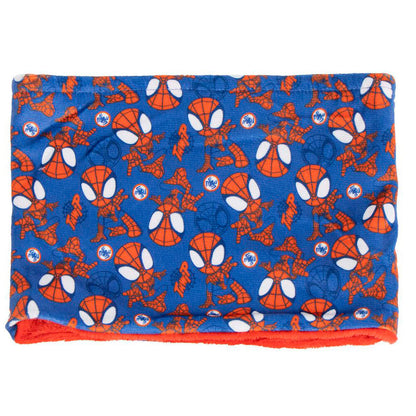 Braga de cuello Spidey Marvel azul con estampado multicolor y borde rojo