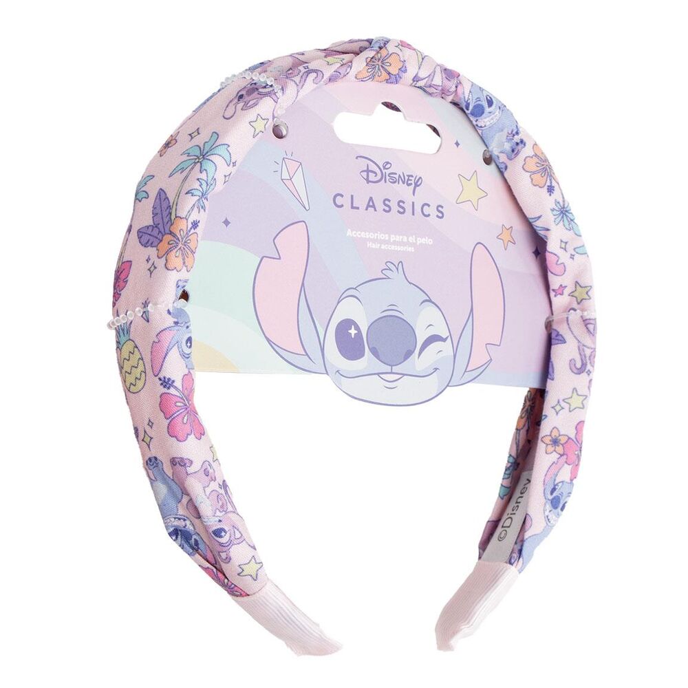 Diadema rosa de Stitch Disney con estampado tropical