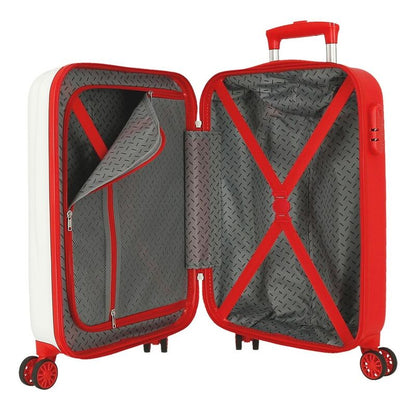 Maleta trolley Spider-Man Marvel blanca y roja con cuatro ruedas dobles - 4