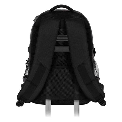 Mochila negra de cuadros Wednesday Chains con tres compartimentos - 2