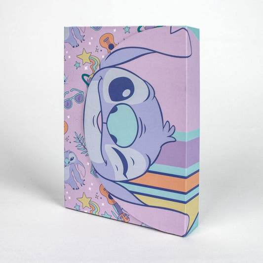 Set de papelería Stitch Disney con bloc, bolígrafo y estuche lila - 3