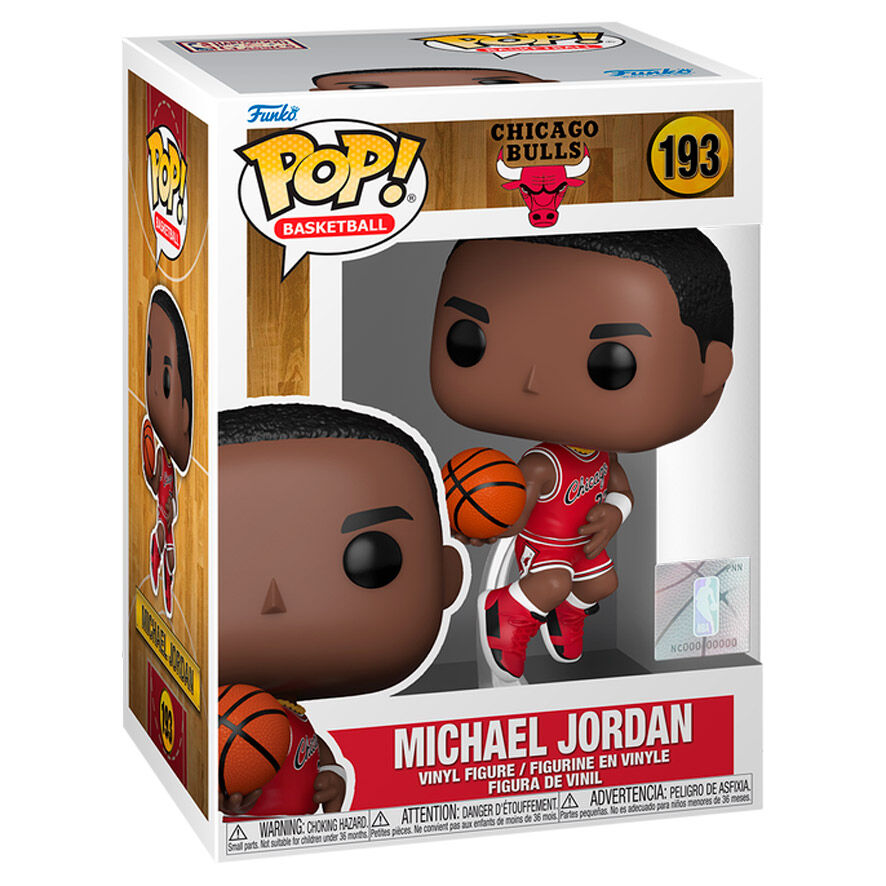 Figura Funko POP! de Michael Jordan con uniforme de los Chicago Bulls y balón